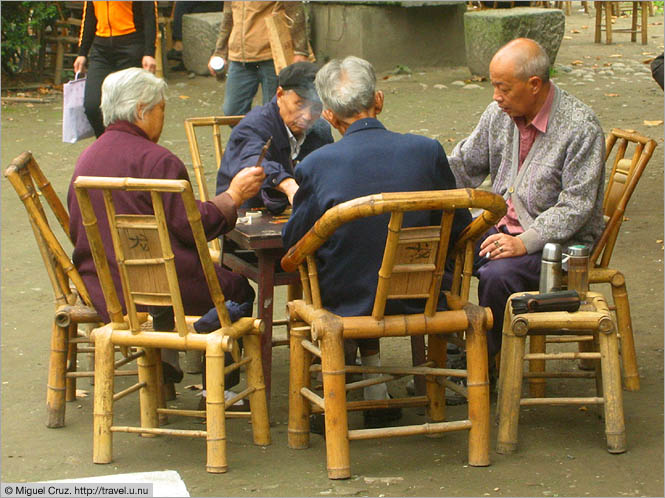 China: Sichuan Province: Mahjong in the park