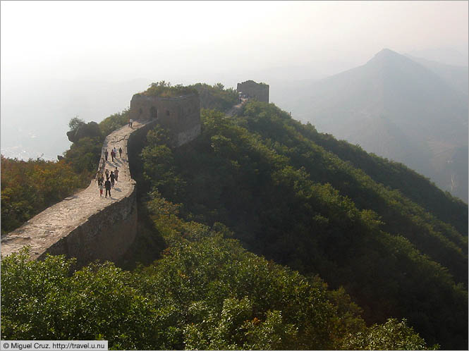 China: Beijing: The Great Wall fading into the mist