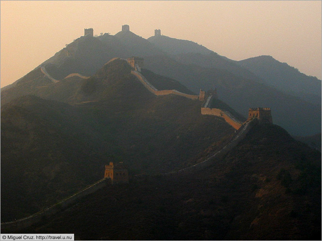 China: Beijing: Great Wall at sunset