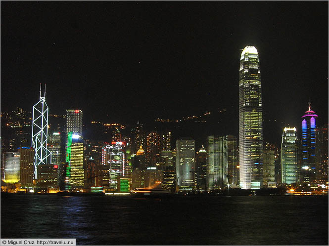 Hong Kong: Hong Kong Island: Hong Kong skyline by night