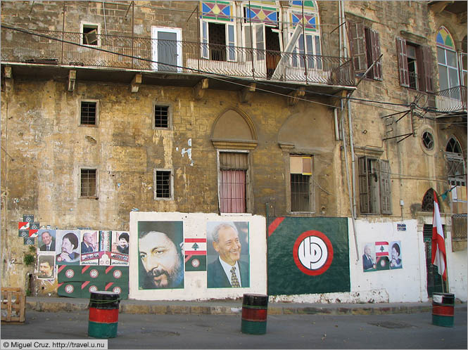 Lebanon: Beirut: Political murals