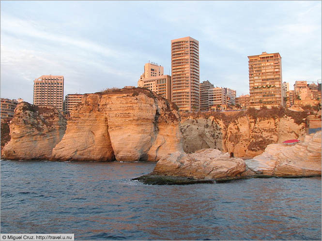 Lebanon: Beirut: Sunset from the Mediterranean