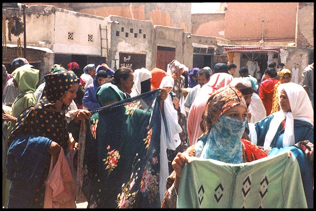Morocco: Marrakech: Fabric market