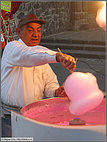 Cotton candy man in Coyoacan