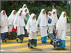 Malay schoolgirls in hejab