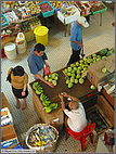 Fruit seller from above