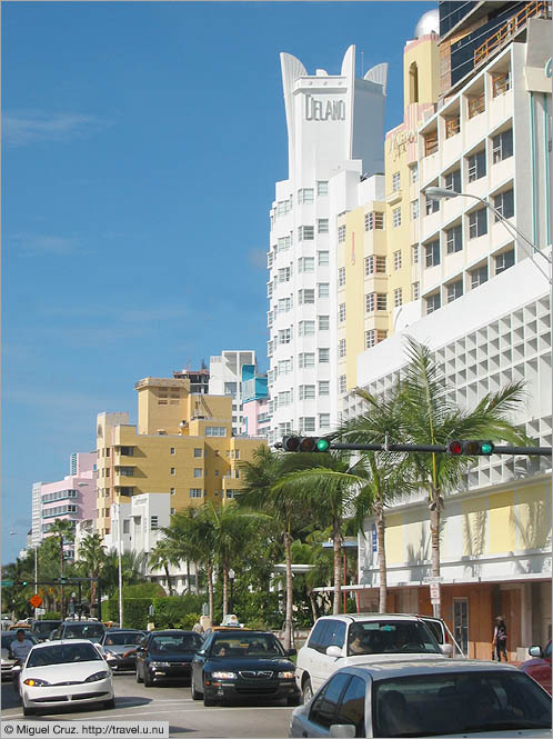 United States: Miami Beach: Art deco on Ft. Collins Ave.