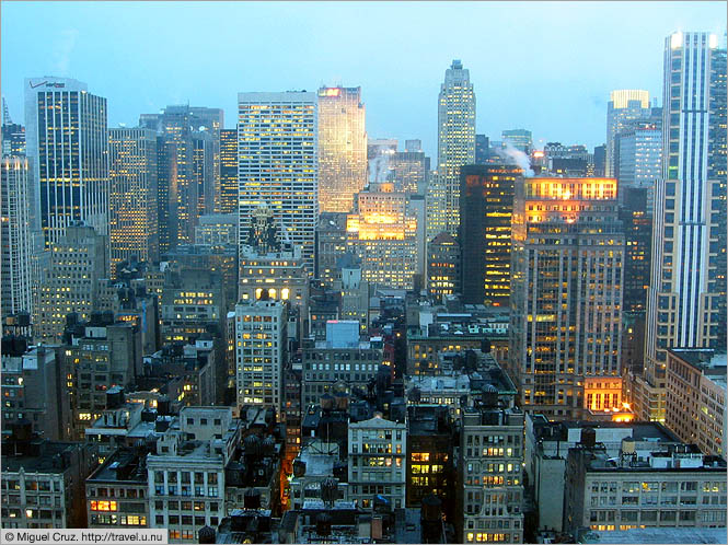 United States: New York City: Midtown at twilight